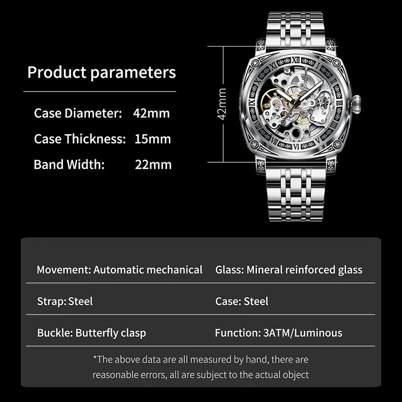 GLENAW Luxury Stainless Watch
