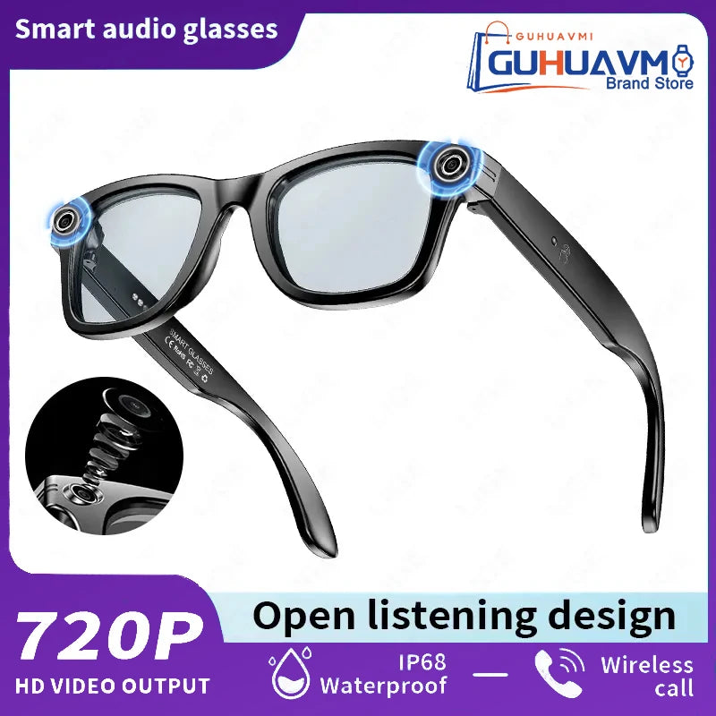 2026 AI Smart Camera Glasses – 8MP | Bluetooth | Waterproof | Photo & Video Recording