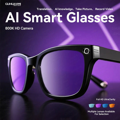 2026 AI Smart Camera Glasses – 8MP | Bluetooth | Waterproof | Photo & Video Recording