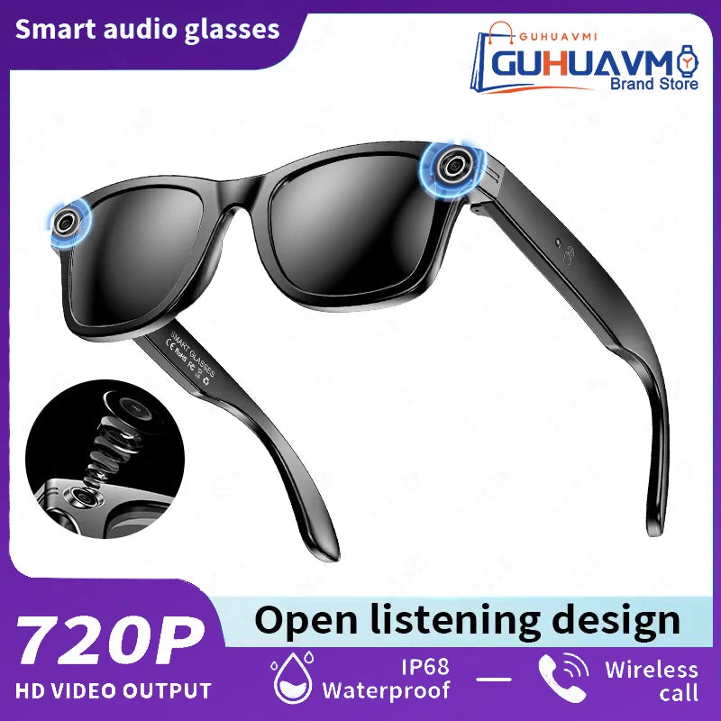 2026 AI Smart Camera Glasses – 8MP | Bluetooth | Waterproof | Photo & Video Recording