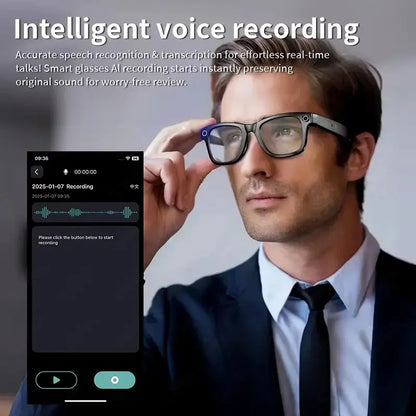 2026 AI Smart Camera Glasses – 8MP | Bluetooth | Waterproof | Photo & Video Recording