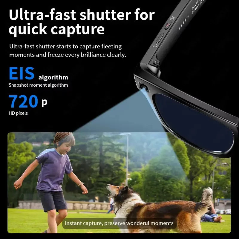 2026 AI Smart Camera Glasses – 8MP | Bluetooth | Waterproof | Photo & Video Recording
