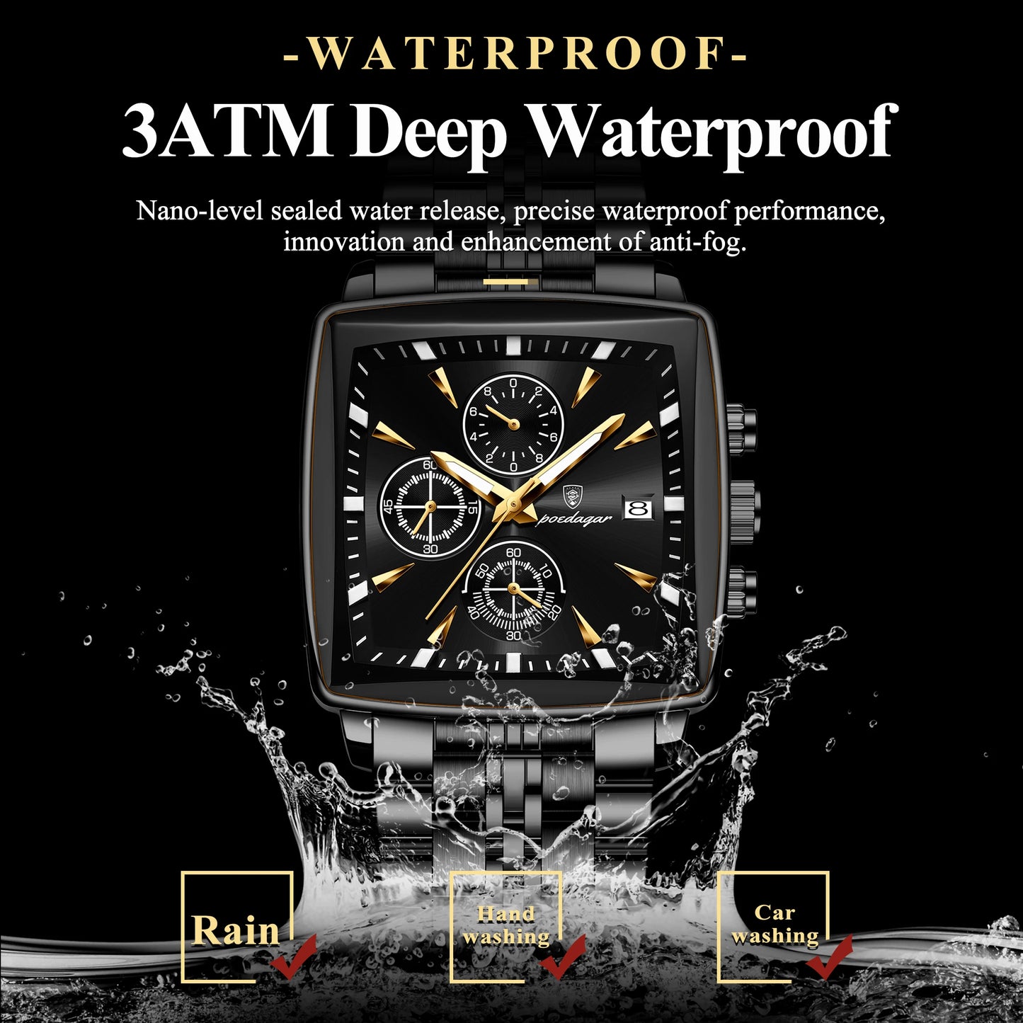 POEDAGAR Elite Chrono Watch